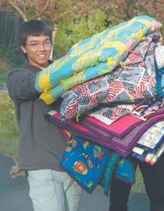 Eagle Scout project blankets kids with love