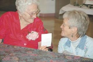 Beulah Almquist and Marion Mills share photographs from past birthday celebrations.