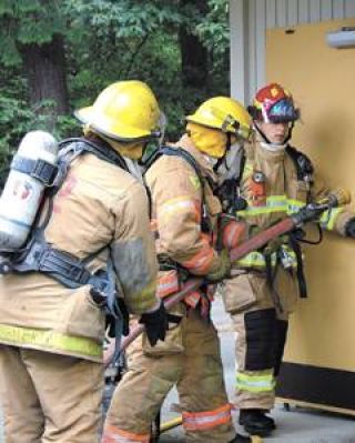 Local firefighters are back in school again