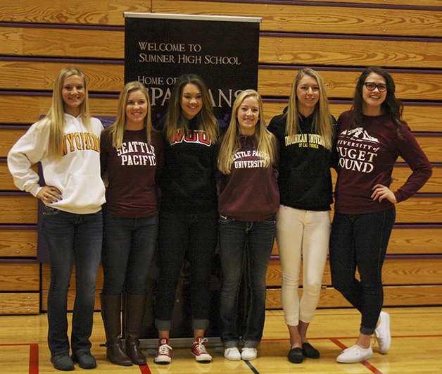 Six Sumner seniors signed letters of intent to play at the next level at the recognition ceremony on Wednesday