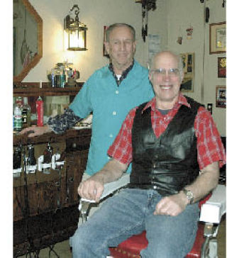 Enumclaw barbers Chuck Anselmo and Chuck Kessner are splitting time.