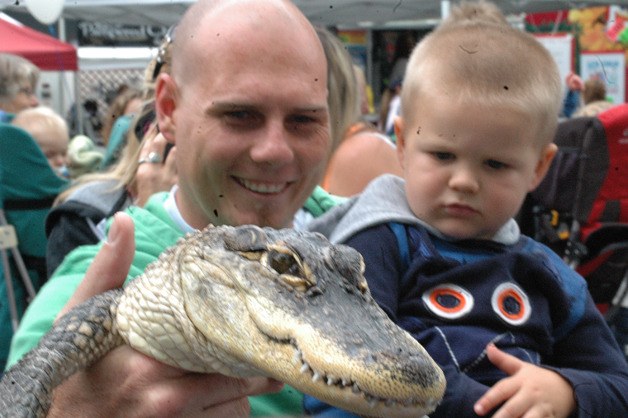 The Reptile Man and his friends were a big hit at the Enumclaw Street Fair Saturday.