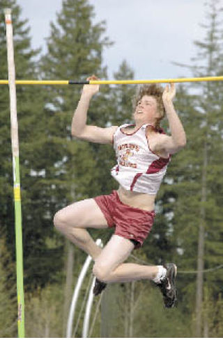 White River’s Aaron Toman cleared 12 feet Thursday to take first in the pole vault.