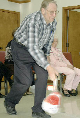 Fourteen athletes stepped forward to try their hand at turkey bowling Nov. 19 at the Buckley Senior Center. All were winners because the event was primarily for fun