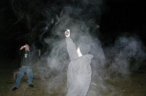 AGHOST investigators in Buckley Cemetery investigate strange EMF readings and snap a photograph of ectoplasm.