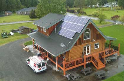 The Smith's installed a solar electric system on their two-story Buckley home.