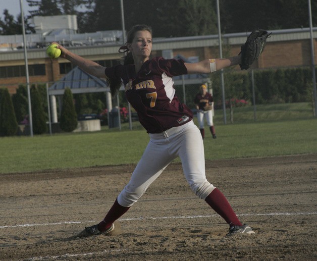 Kayla Smith pitched for White River at the district tournament helping the Hornets earn a spot in the state tournament.