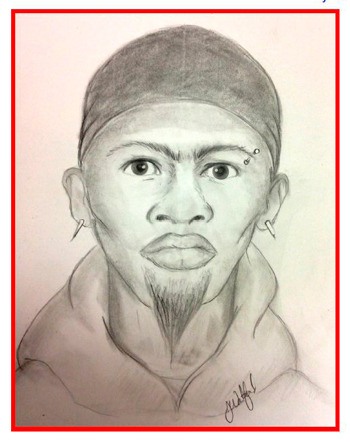 A sketch of the suspect in an attempted rape in Covington.