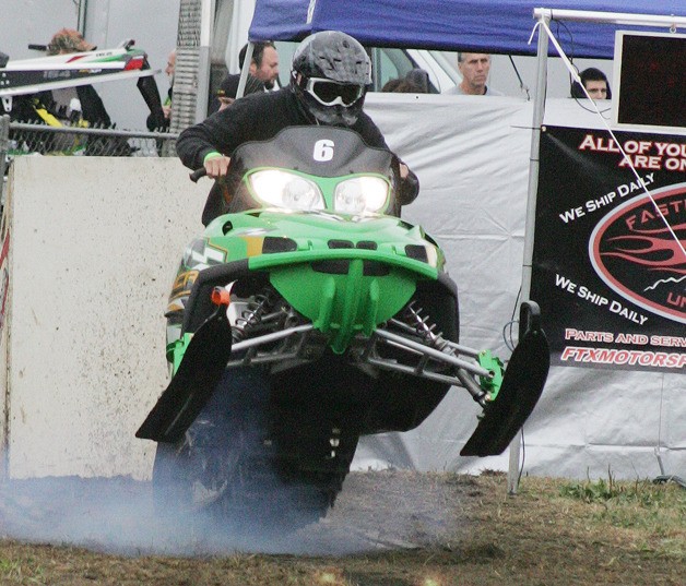 The Snowmobile Grass Drags benefitting the Wounded Warrior Project and for the first time an Endurocross event took off at the Enumclaw Expo Center Saturday and continue Sunday.