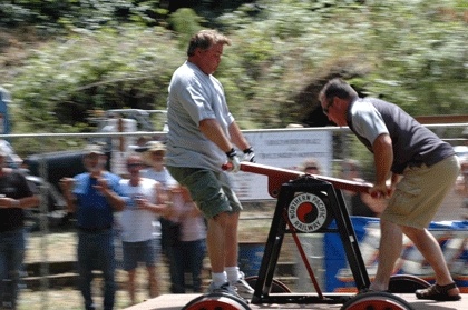 Handcar racers closed out Saturday's festivities in Wilkeson.