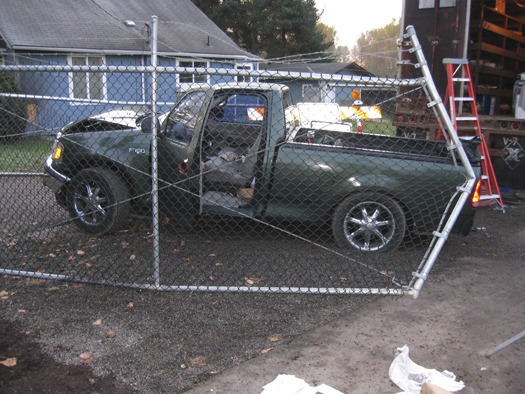 The green truck found at the Sumner Wastewater Treatment Plant early Nov. 10. It's alleged driver