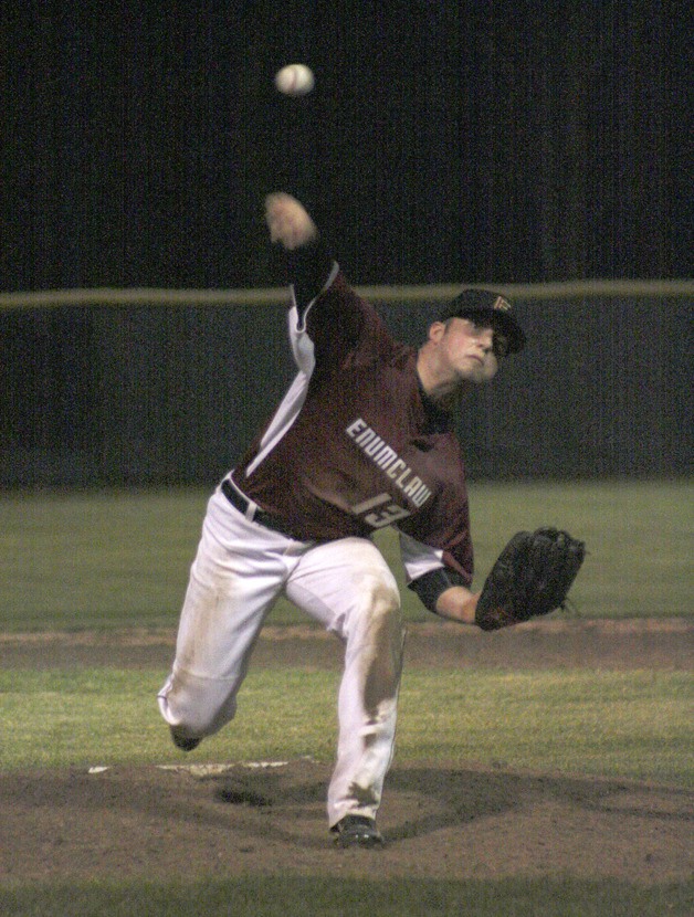 Tyler Carlson closes the door on the Federal Way rally Friday at Osborne Field. The Hornets won 3-2.