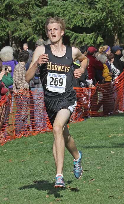 Alec Rhome was one of the Hornets' top finishers on the boys side during the West-Central meet Saturday in Tacoma.