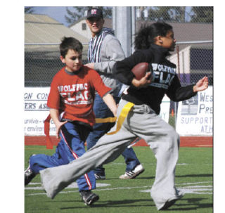 Wolfpack players hit the field at Bonney Lake and Sumner each Saturday and Sunday last month to play non-contact flag football.