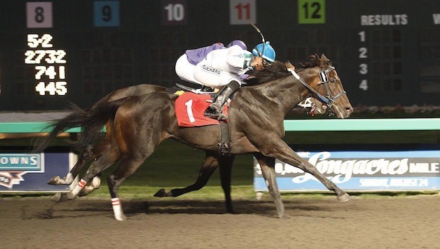 Orito (No. 1) gets up for a neck victory Friday in the $14