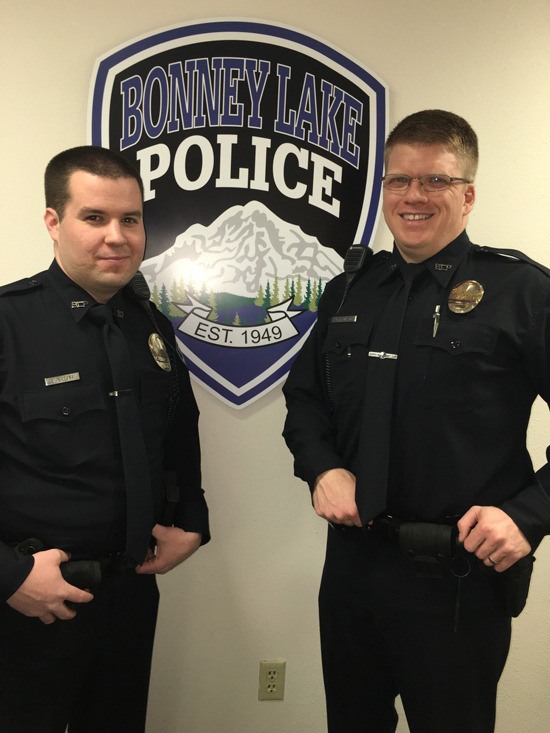 Reserve officers Ben O'Leary and Justin Paulson.