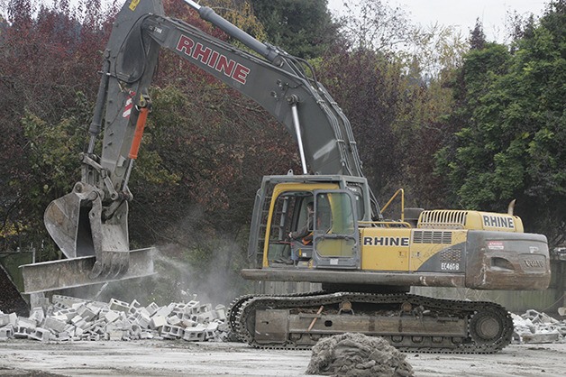 Rhine Construction clears the site where Sumner’s YMCA will be located next year.