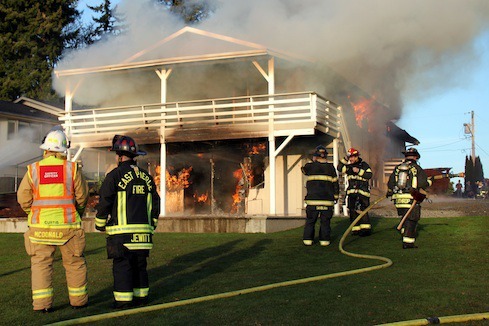 East Pierce Fire and Rescue conducted multiple training exercises during a live burn Jan. 18.