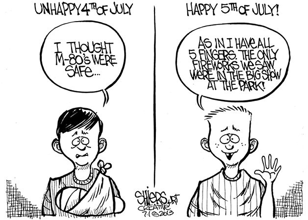 Two kids compare their Independence Day celebrations.