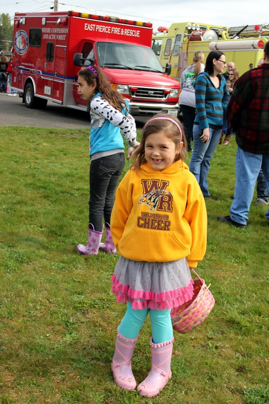 A young girl enjoys the East Pierce Easter Egg Hunt last year.