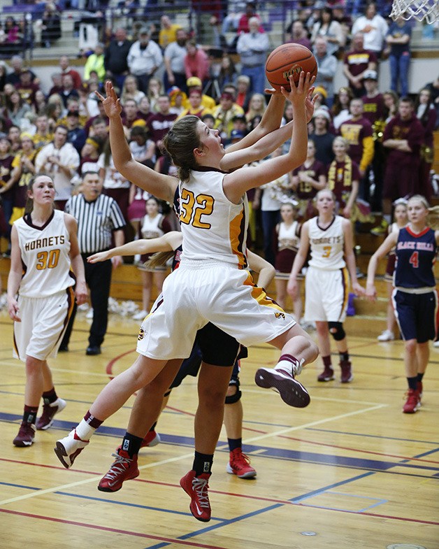 Hornet sophomore Darian Gore puts up a shot during Saturday’s state-qualifying victory against Black Hills.