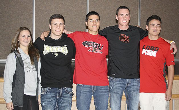 Bonney Lake seniors (left to right) Haleigh Ryneski