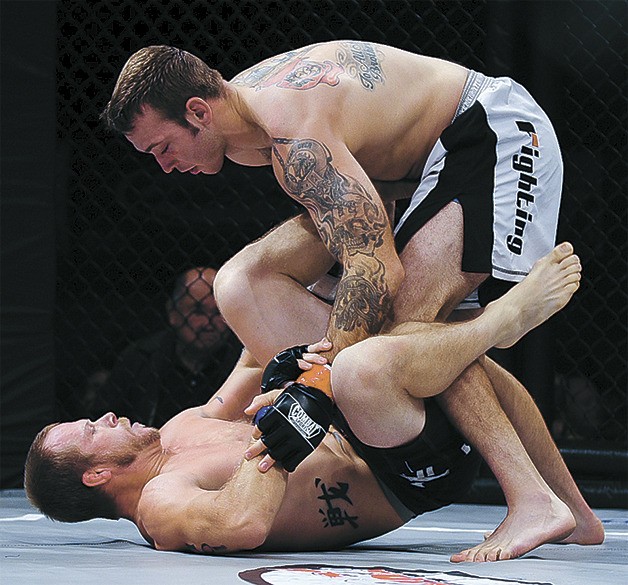 Enumclaw’s Tyson Cunningham will step into the cage Saturday night for his second professional MMA bout. At right