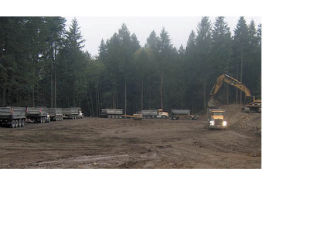 The Bonney Lake Downtown regional storm water pond is currently under construction. The pond is located on the Eli Rim road near Grainger Springs. The pond will be dug 7 feet deeper.