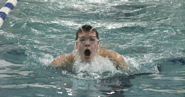Josh Weaver took first place in the 100-yard breaststroke and qualified for districts.