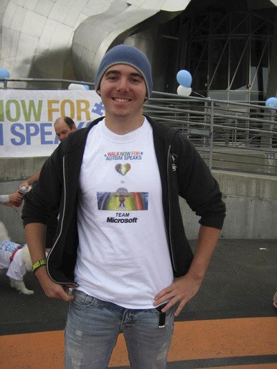 Bonney Lake High School graduate Chris Friant designed Team Microsoft's t-shirt for 2011's Autism Speaks.