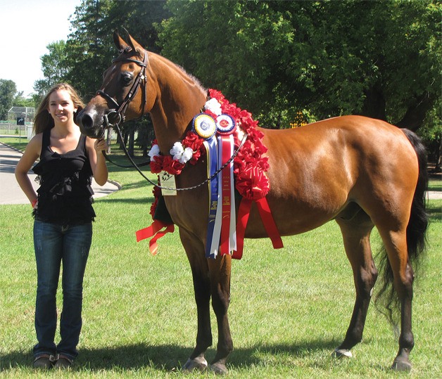 Kaylee Markonich and her horse Journey took a grand championship at the Canadian National Arab and Half Arab horse show. Courtesy photo
