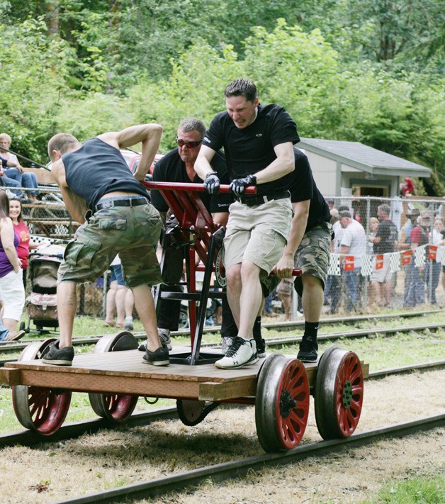 Wilkeson Days featured the National Hand Car races July 21.