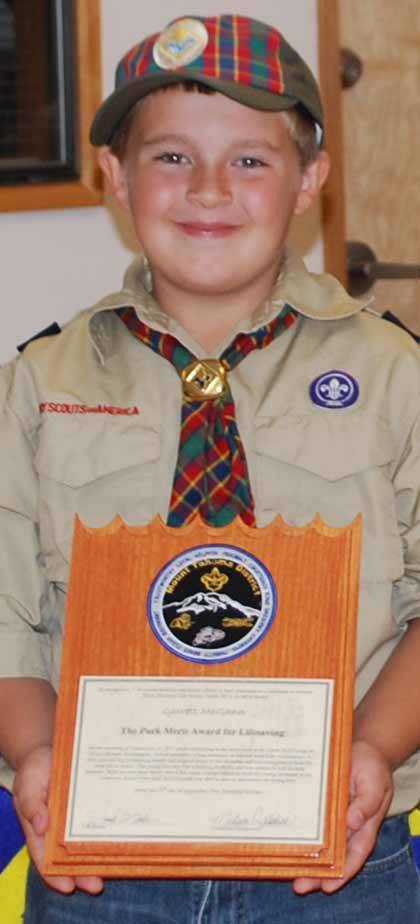 Garrett McGann recently earned a Boy Scout life-saving award.
