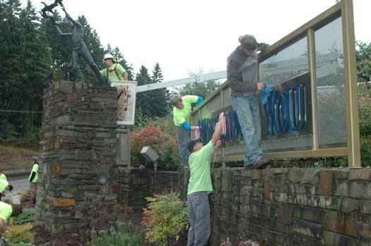 Volunteers spruce up Ascent Park during the 2010 Beautify Bonney Lake event.