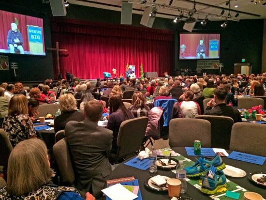 An impressive and attentive crowd at the Community Summit listened to Joe Ehrmann's thoughts on authentic community.