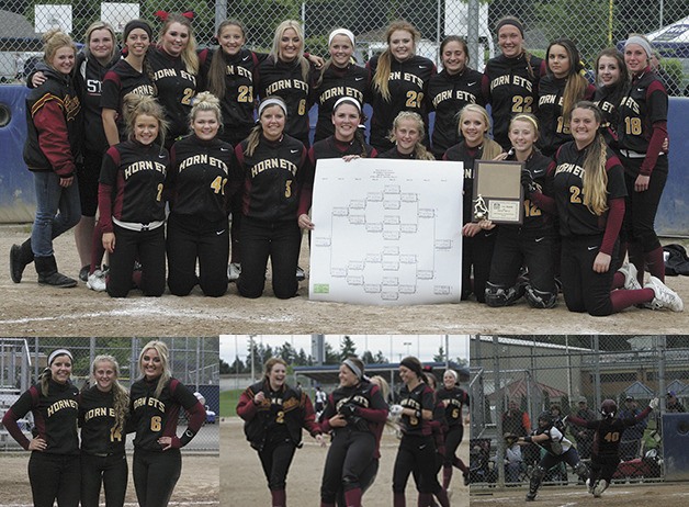 The Enumclaw Hornets fastpitch team won the 2015 West Central District 3A championship.