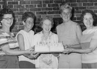 Information provided to the Enumclaw library suggests this undated photograph was perhaps taken during a ladies golf party. From left are Bernice Allen Morse