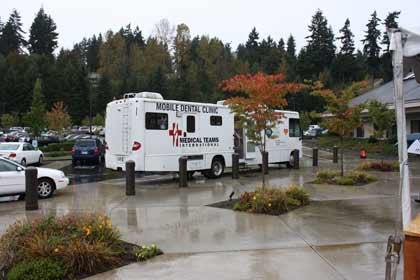 Medical Teams International's mobile dental clinic will be stopping monthly in Enumclaw thanks to the generous donations of Mutual of Enumclaw and Enumclaw Regional Healthcare Foundation donors.