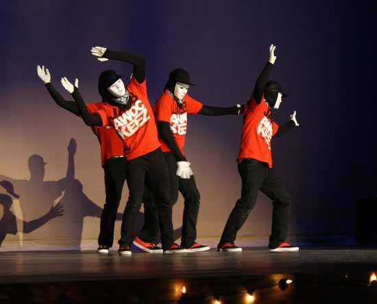 Members of the Anonymous Dance Crew perform at the Sumner Benefit Night talent showcase to raise money for Julie Moltke.