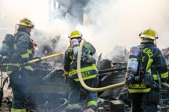 East Pierce firefighters battled a Prairie Ridge fire that resulted in one death and two injuries.