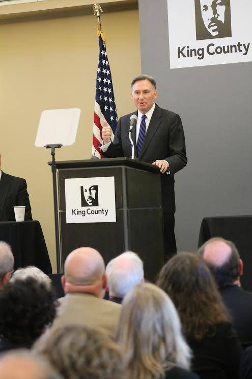 King County Executive Dow Constantine delivered the state of the county address April 27 at the Federal Way Community Center.