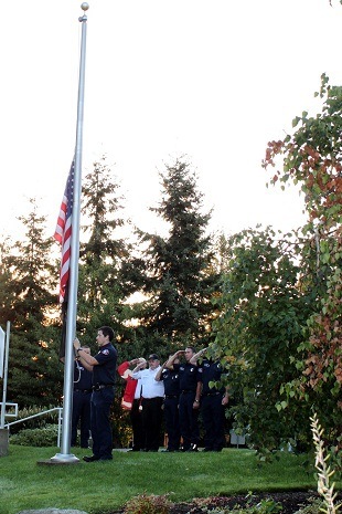 The morning's 9/11 Remembrance ceremony