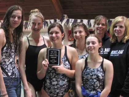 The EHS girls swim team finished second at the league meet.