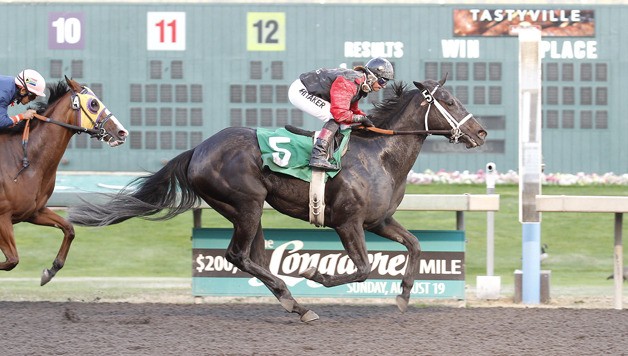 Bartab and Jennifer Whitaker teamed up for the victory Sunday in the feature race for fillies and mares at Emerald Downs. September 16