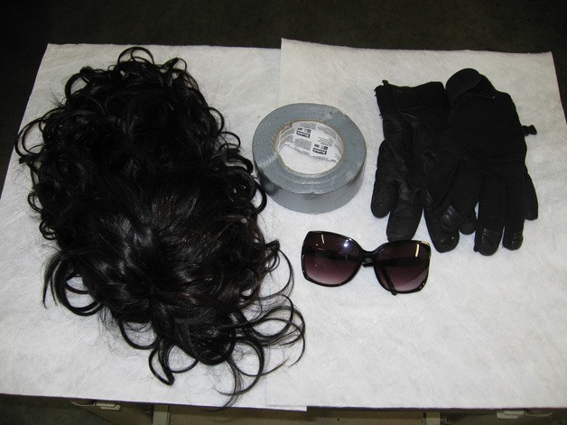 Items found in suspects car following arrest.