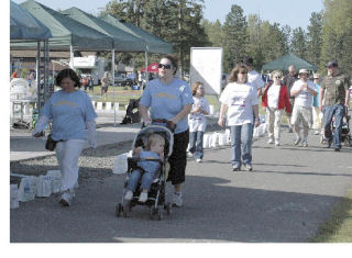 Relay participants were still chugging along Buckley’s Foothills Trail May 16 during the conclusion of the relay. Close to 800 people participated in this year’s event.