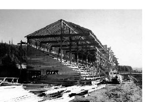 Construction on the Pete’s Pool stadium was well under way in this undated photograph. According to information in the book “There’s Only One Enumclaw