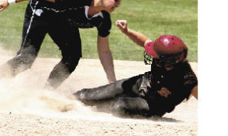 Taylor Franich picked up one of her six stolen bases during the West Central bi-district tournament.