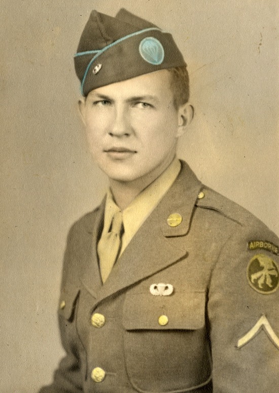 Bob Hart was a paratrooper in WWII during the Battle of the Bulge in Belgium.