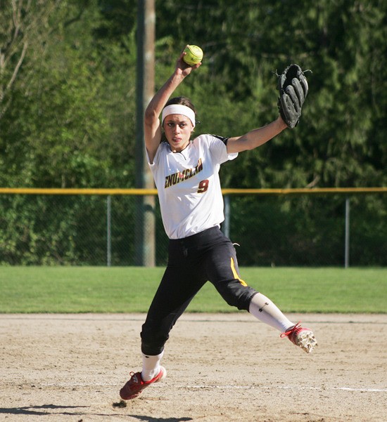 Hornet junior Quinn Breidenbach returns to the mound for Enumclaw. She was last season’s most valuable pitcher.